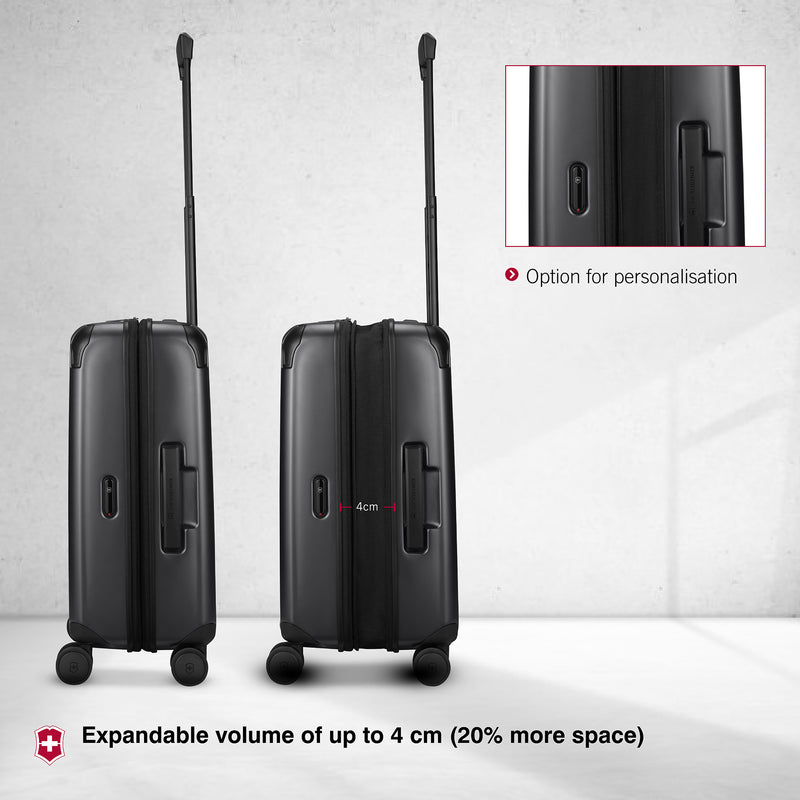Victorinox Spectra 3.0 Hardside Expandable Global Carry-On Travel Trolley Suitcase Black