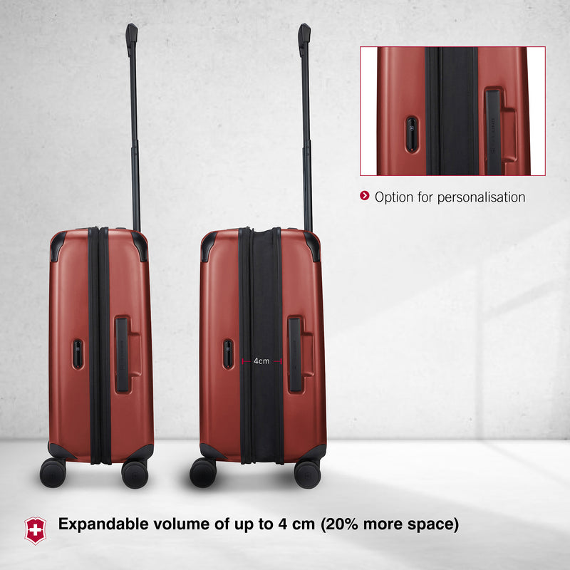 Victorinox Spectra 3.0 Hardside Expandable Global Carry-On Travel Trolley Suitcase Red