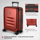Victorinox Swiss Designed Spectra 3.0 Hardside Expandable Global Carry-On Travel Trolley Suitcase Red