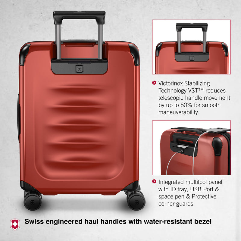 Victorinox Spectra 3.0 Hardside Expandable Global Carry-On Travel Trolley Suitcase Red