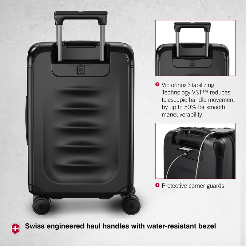 Victorinox Spectra 3.0 Hardside Expandable Frequent Flyer Carry-On Travel Trolley Suitcase Black