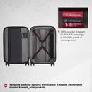 Victorinox Swiss Designed Spectra 3.0 Hardside Expandable Frequent Flyer Carry-On Travel Trolley Suitcase Black