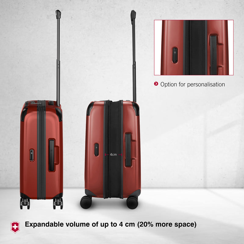 Victorinox Spectra 3.0 Hardside Expandable Frequent Flyer Carry-On Travel Trolley Suitcase Red