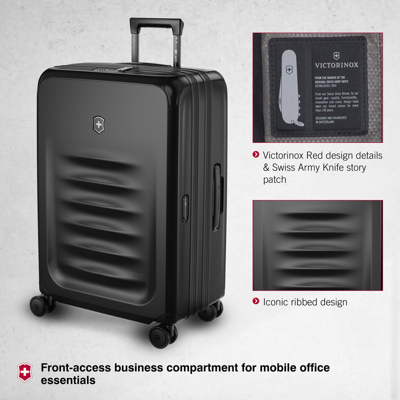Victorinox Spectra 3.0 Hardside Expandable Medium Case Travel Trolley Suitcase Black