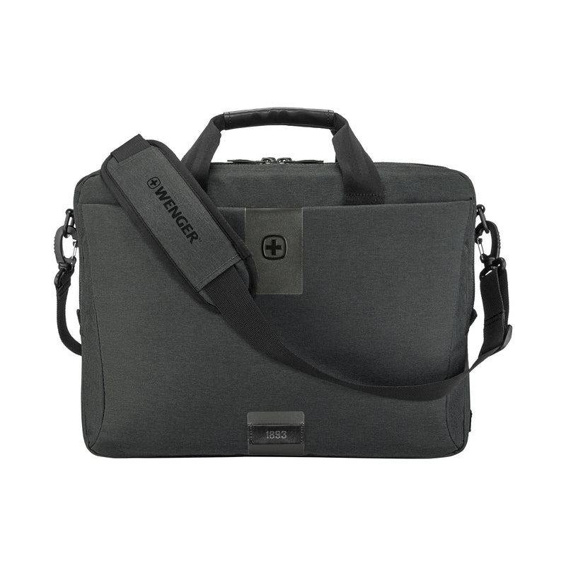 Wenger, MX ECO Brief, 16 Inch Laptop Briefcase, 15 Liters Charcoal, Swiss Designed-Blend of Style and Function