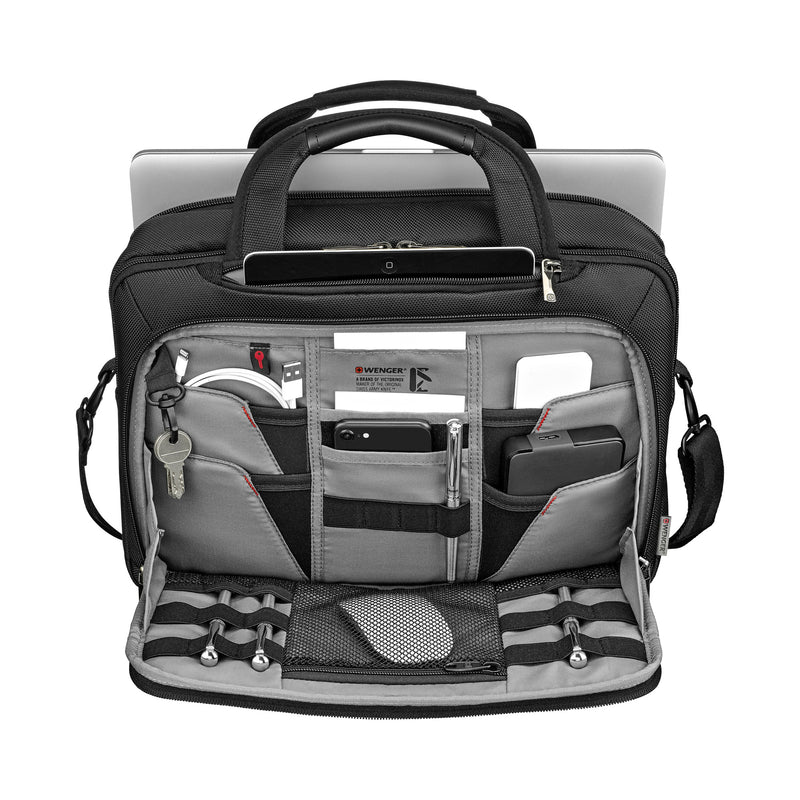 Wenger, BC Pro, 11.6 - 13.3 Inch Laptop Briefcase, 10 Liters Black Swiss Designed-Blend of Style and Function