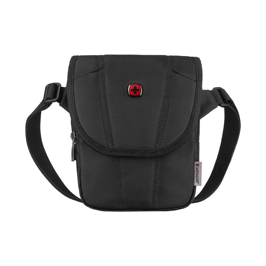 Wenger, BC High Flapover, Flapover Crossbody Bag, Black Swiss Designed