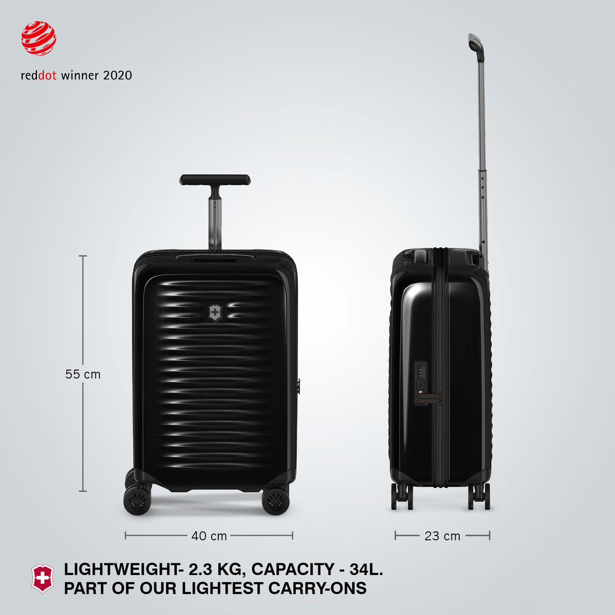 Victorinox Swiss Designed Airox Frequent Flyer Hardside Cabin Luggage,