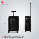 Victorinox Swiss Designed Airox Frequent Flyer Hardside Cabin Luggage, 34 litres, Black