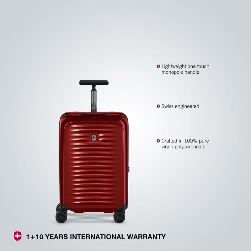 Victorinox, Airox Frequent Flyer Hardside Cabin Luggage, 34 litres, Victorinox Red