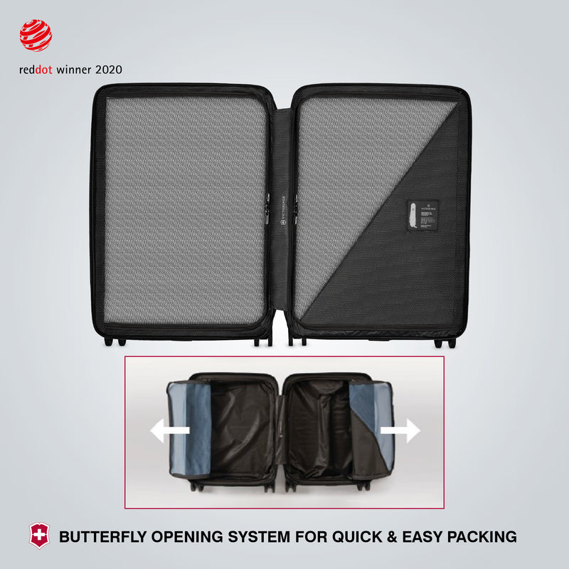 Victorinox, Airox Medium Hardside Luggage, 74 litres, Black, Check-in Trolley bag