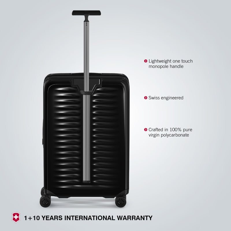 Victorinox, Airox Medium Hardside Luggage, 74 litres, Black, Check-in Trolley bag
