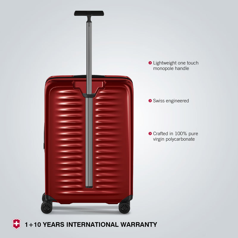 Victorinox, Airox Medium Hardside Luggage, 74 litres, Victorinox Red, Check-in Trolley bag