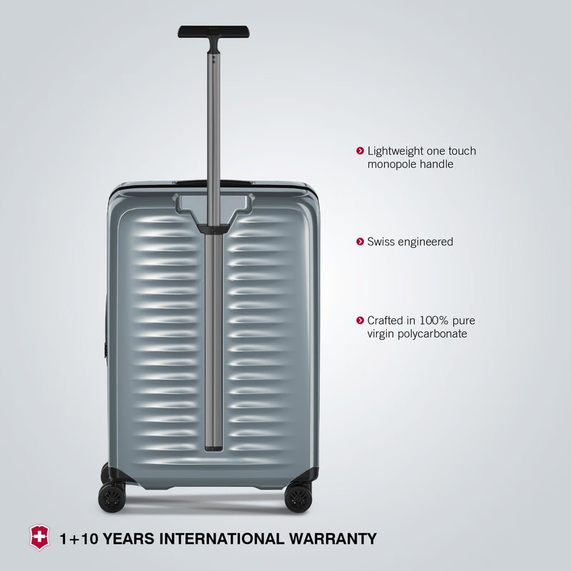Victorinox, Airox Medium Hardside Luggage, 74 litres, Silver, Check-in Trolley bag
