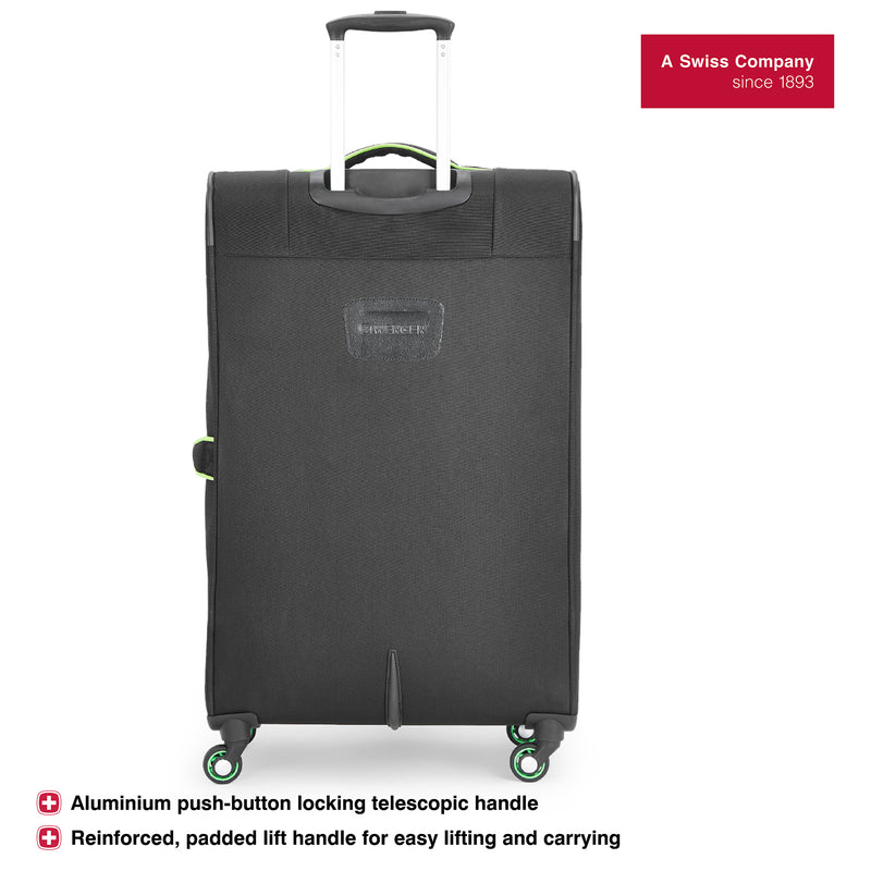 Wenger Fiero Large Softside Suitcase, 116 Litres, Black, Swiss designed