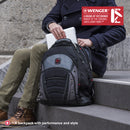 Wenger SYNERGY 16'' Laptop Backpack (26 Litres) Swiss Designed - Black/Grey