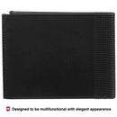 Victorinox Altius Alox, Slim Leather Bi-Fold Wallet, Black