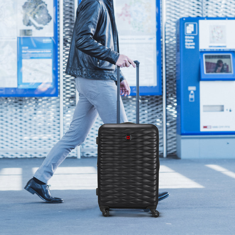 Wenger In-Flight Medium Hardside Suitcase, 64 Litres, Black, Swiss designed-blend of style & function
