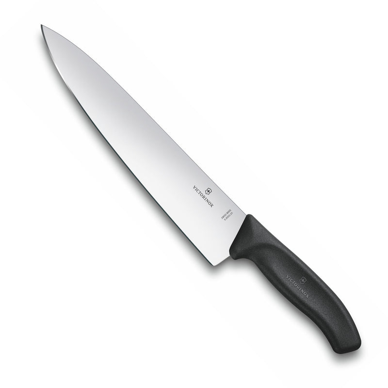 Victorinox Swiss Classic Stainless Steel Carving Knife, Straight Blade, 25 cm, Black, Swiss Made