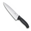 Victorinox Swiss Classic Chef Knife, Straight Edge & Pointed Tip, 20 cm, Black, Swiss Made