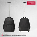 Wenger 18.5" Rolling Computer Backpack, 30 Litres, Black, Swiss Designed-blend of style & function
