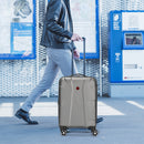 Wenger Cote D' Azure Carry-on Hardside Suitcase, 38 Litres, Silver, Swiss designed-blend of style & function