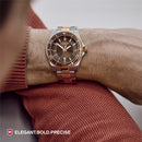 Victorinox Swiss Made Maverick , 43mm, Brown Dial, Stainless Steel Bicolour Men's Watch