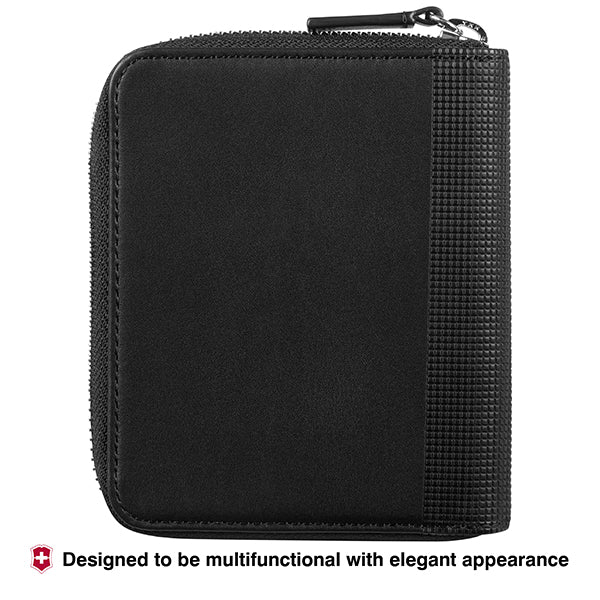 Victorinox Altius Alox, Leather Clutch Wallet, Black