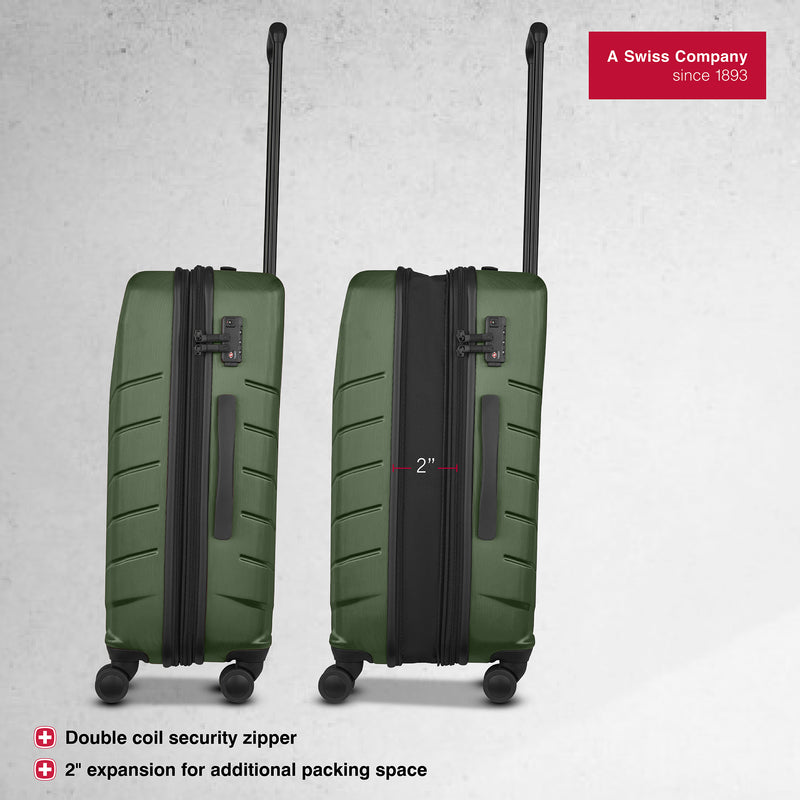 Wenger Pegasus Medium Hardside Suitcase, 79 Litres, Military Green, Swiss designed-blend of style & function