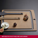 Victorinox Wooden Kitchen Chopping Board with Juice Groove - Brown, Large, Swiss Made