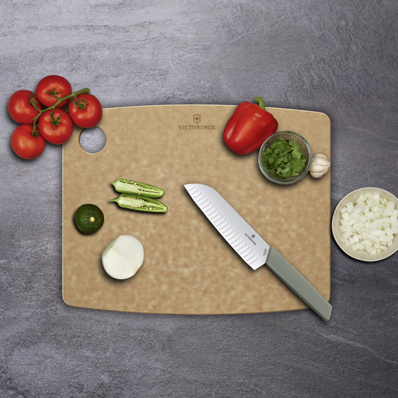 Victorinox Chopping/Cutting Board - Perfect for Cutting Vegetables, Fruits & Meat, Brown, Medium, Swiss Made