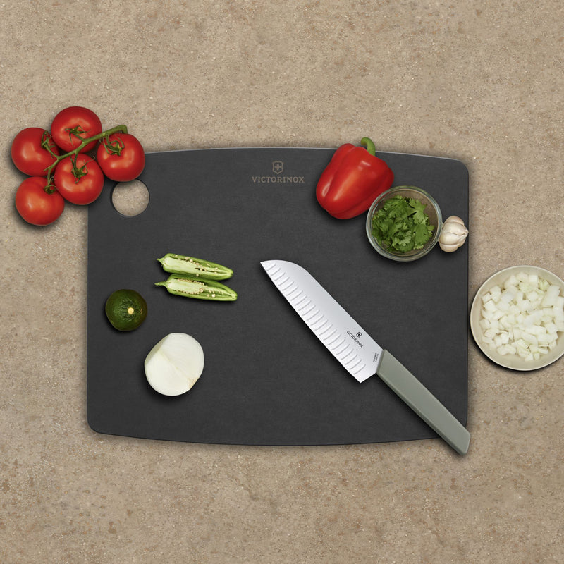 Victorinox Chopping/Cutting Board - Perfect for Cutting Vegetables, Fruits & Meat, Black, Medium, Swiss Made