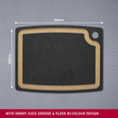 Victorinox Gourmet Series Chopping/Cutting Board with juice groove, Black, Small