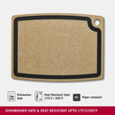 Victorinox Gourmet Series Chopping/Cutting Board with juice groove, Brown, Medium