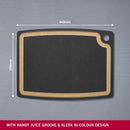 Victorinox Gourmet Series Chopping/Cutting Board with juice groove, Black, Medium