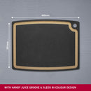 Victorinox Gourmet Series Chopping/Cutting Board with juice groove, Black, Large