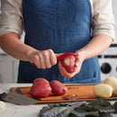 Victorinox Swiss Made Stainless Steel Swiss Classic Serrated/Wavy Edge Universal Peeler, Red, Fruit & Vegetable Peeler