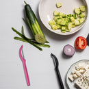 Victorinox Stainless Steel Swiss Classic Serrated/Wavy Edge Universal Peeler, Pink, Swiss Made