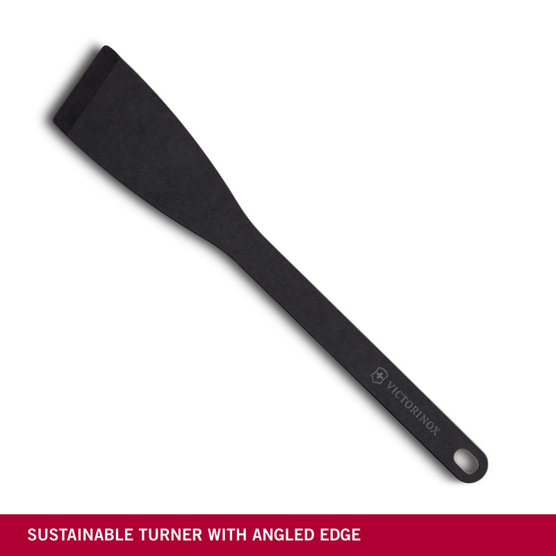 Victorinox Angled Turner with Angled Edge for everyday cooking, Black, Swiss Made