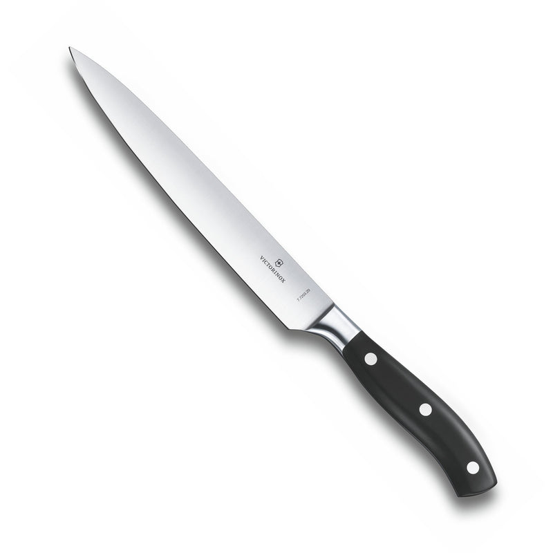 Victorinox Grand Maitre Carving/Chopping Knife, Straight Edge, Sleek Blade,20 cm, Black, Swiss made