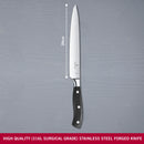Victorinox Grand Maitre Carving/Chopping Knife, Straight Edge, Sleek Blade,20 cm, Black, Swiss made
