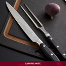 Victorinox Grand Maitre Carving/Chopping Knife, Straight Edge, Sleek Blade,20 cm, Black, Swiss made
