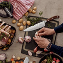 Victorinox Grand Maitre Swiss Premium Kitchen Knife Set-6 Pc,Stainless Steel,Beechwood Storage Block, Beige