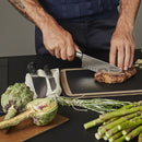 Victorinox Grand Maitre Stainless Steel Forged Carving/chopping Knife,Straight Edge ,20 cm, Black, Swiss made