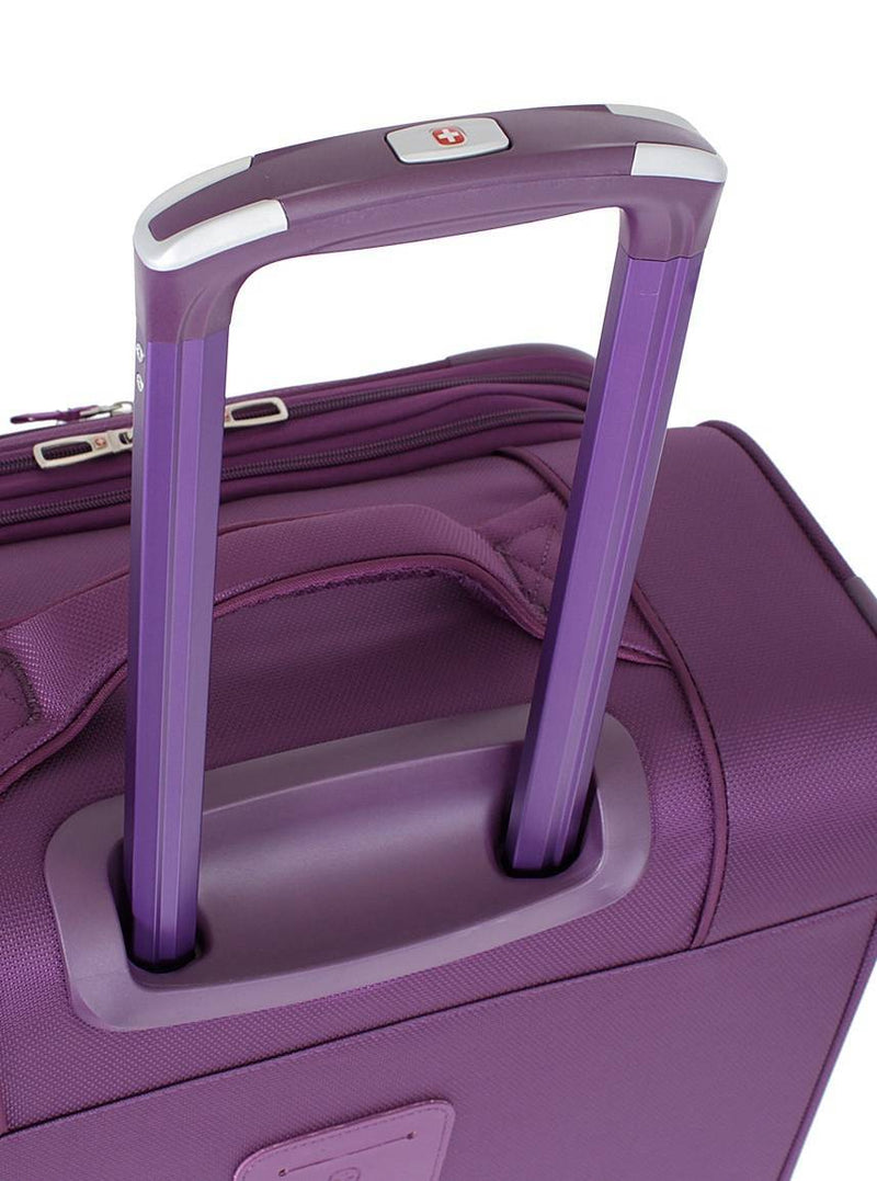 Wenger 20" Pilot Softside Carry-On Spinner Travel Trolley Suitcase Purple