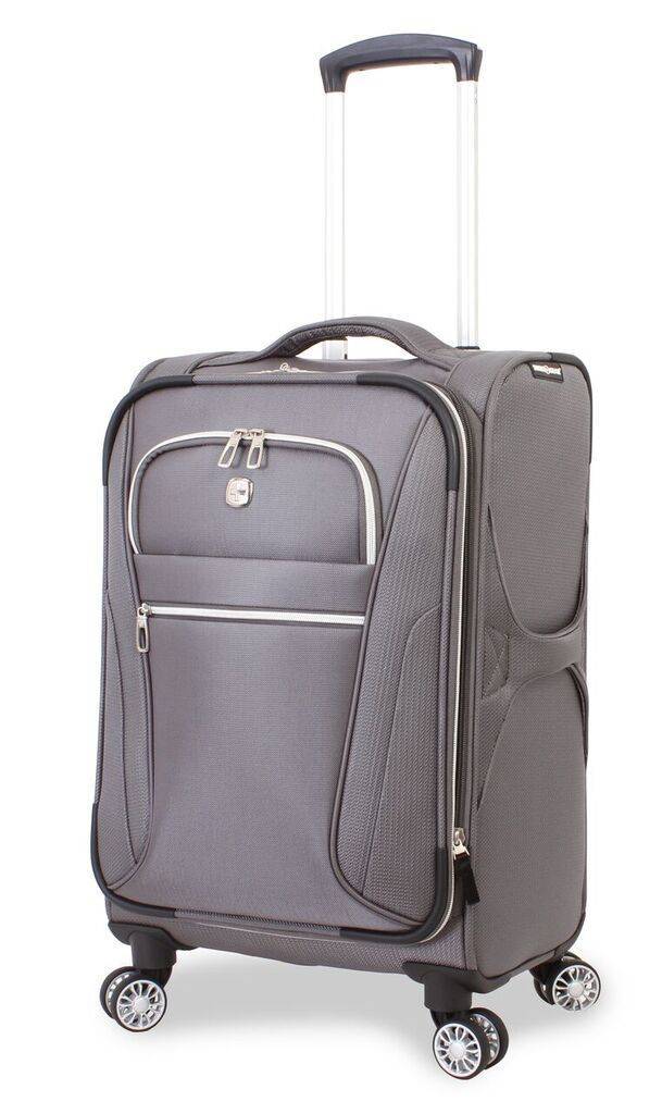 Wenger 20" PILOT SPINNER Softside Carry-On Travel Trolley Suitcase Grey