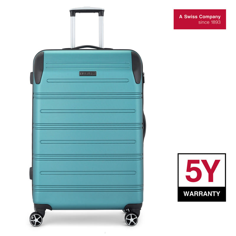 Wenger Static-Pro Large Hardside Suitcase, 106 Litres, Teal, Swiss designed-blend of style & function