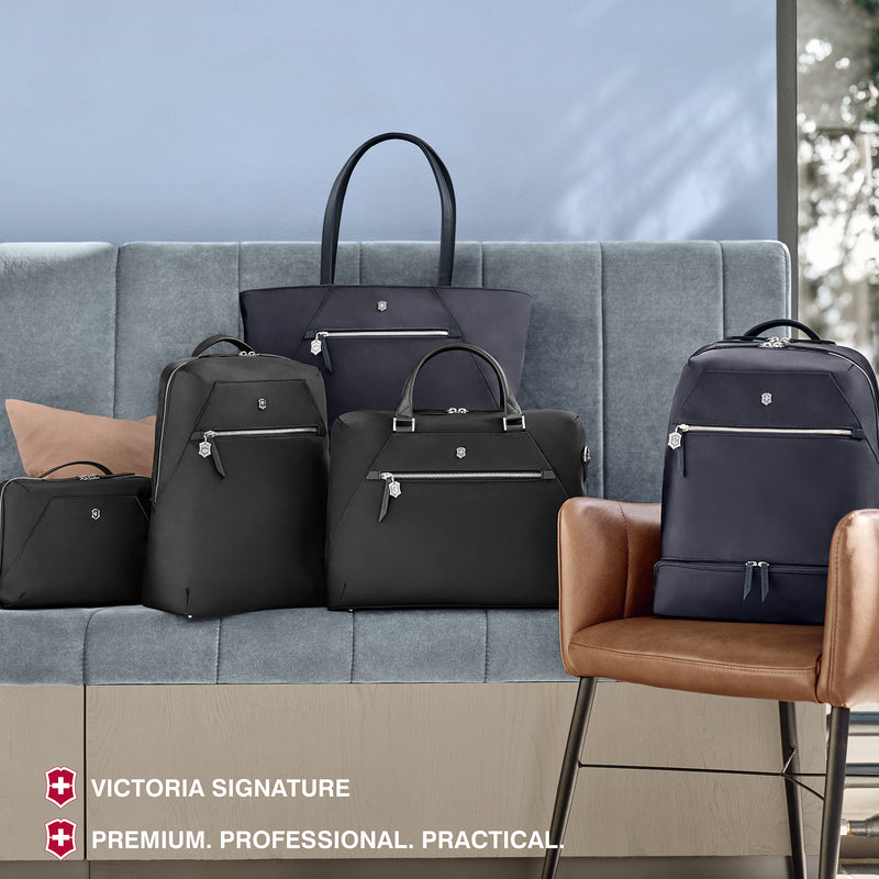 Victorinox Victoria Signature Women Compact Backpack, 14'' Laptop & 10'' Tablet Pocket, Midnight Blue, Swiss designed