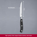 Victorinox Grand Maitre Stainless Steel Forged Multipurpose Kitchen Knife,12 cm, Black, Swiss Made