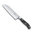 Victorinox Grand Maitre Stainless Steel Forged Santoku Knife, 17 cm, Black, Swiss Made